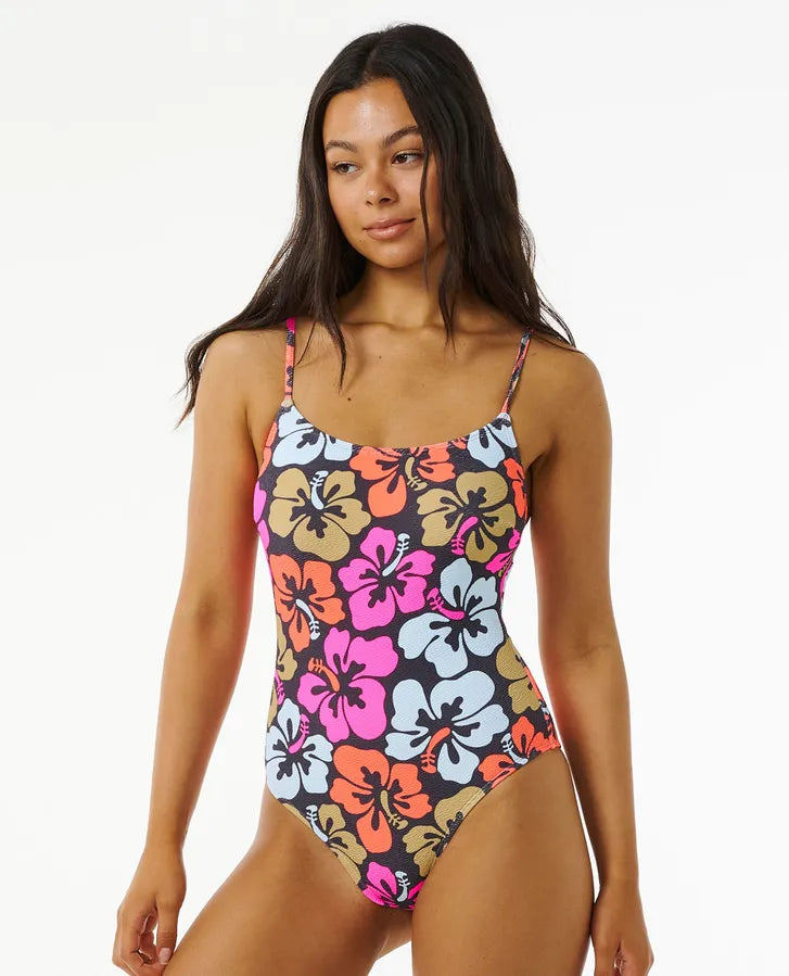 RIP CURL ONE PIECE HIBISCUS HEAT CHEEKY