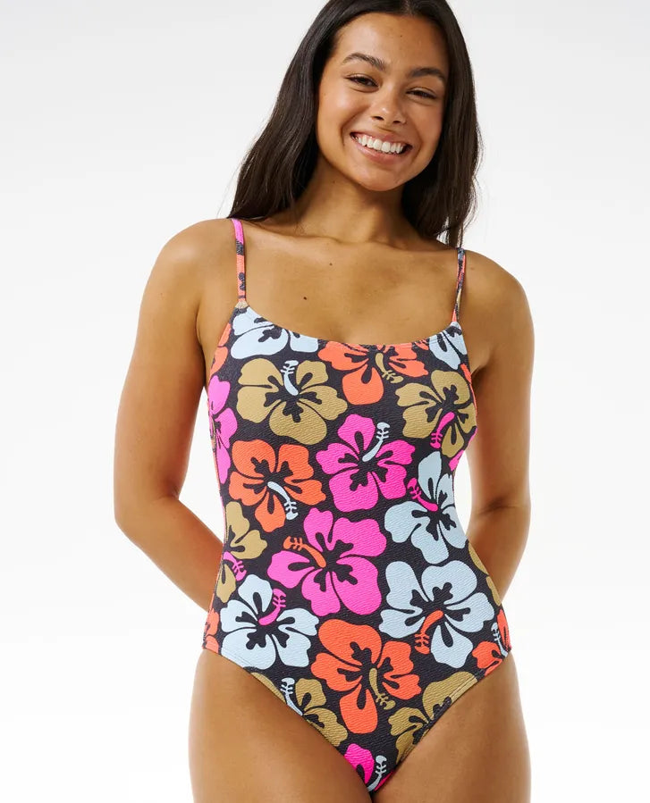 RIP CURL ONE PIECE HIBISCUS HEAT CHEEKY