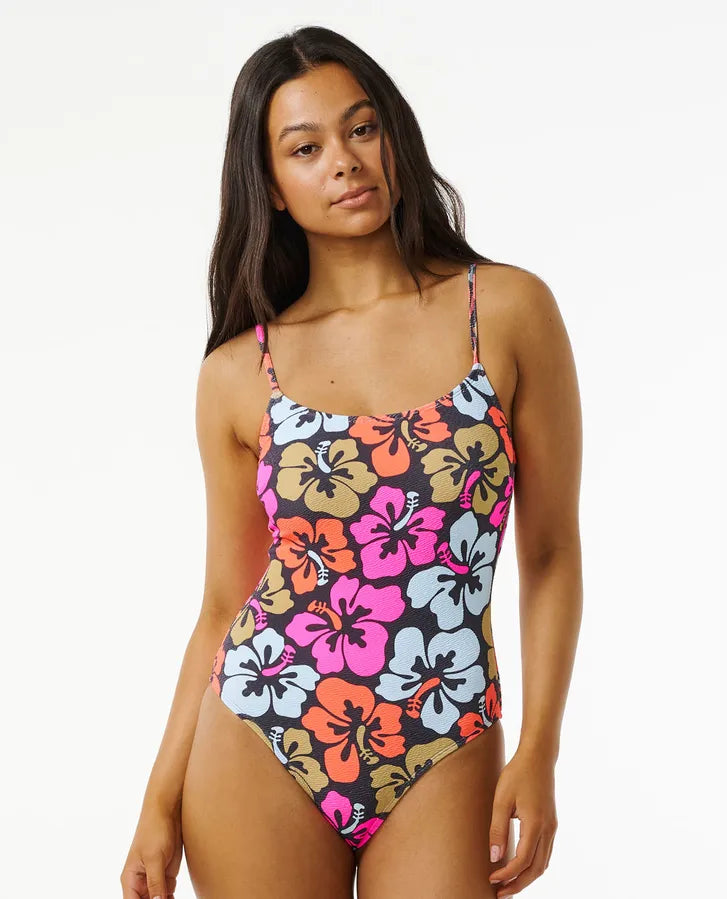 RIP CURL ONE PIECE HIBISCUS HEAT CHEEKY