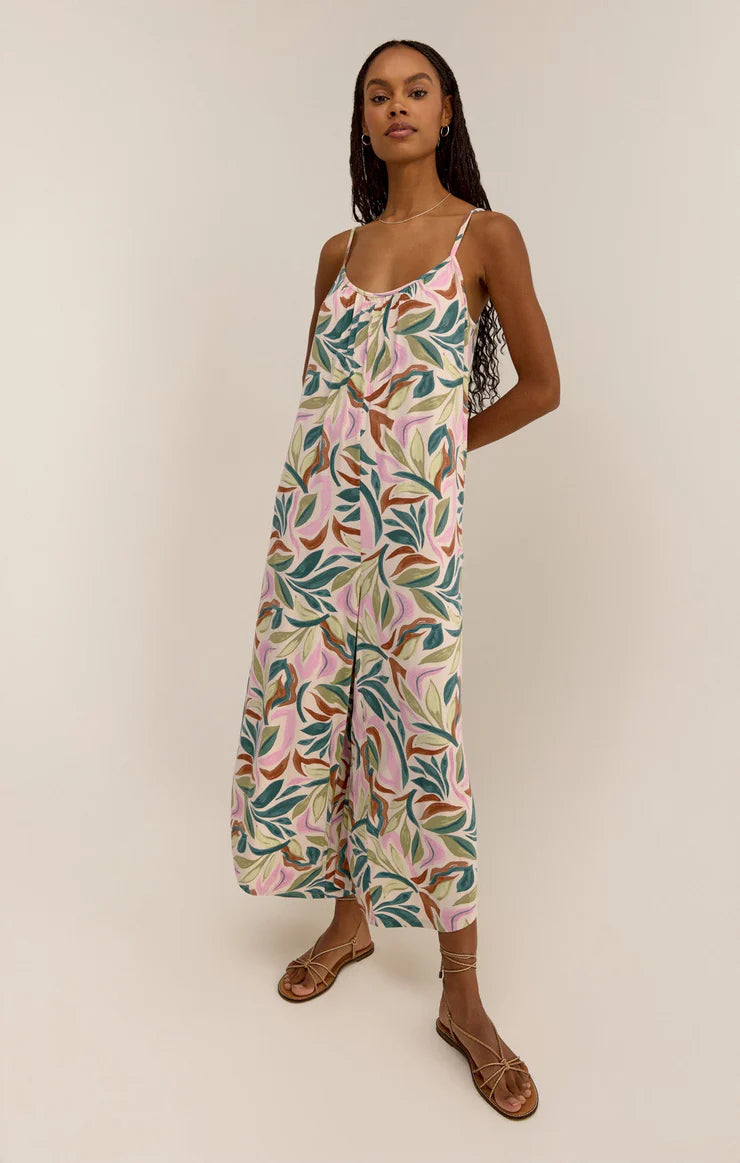 Z SUPPLY JUMPSUIT FLARED SAFARI