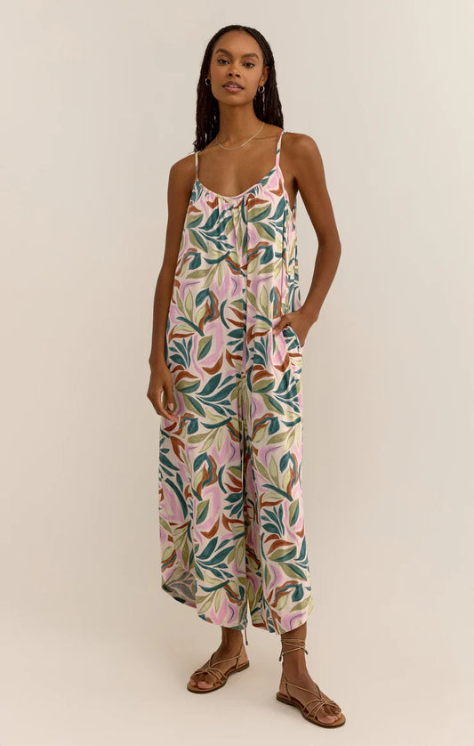 Z SUPPLY JUMPSUIT FLARED SAFARI